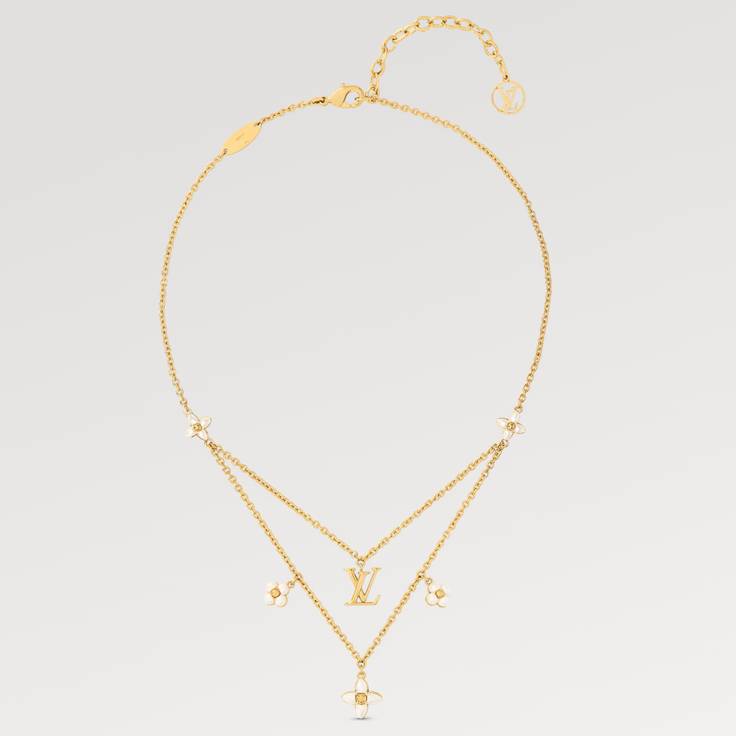 [Aurora]FLOWERGRAM GOLD MOP DOUBLE ROW NECKLACE