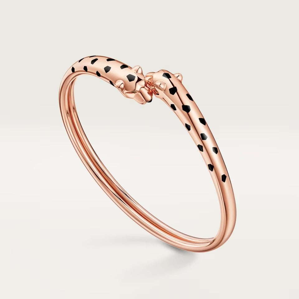 [AURORA]PANTHERE DOUBLE HEADED OPEN BRACELET