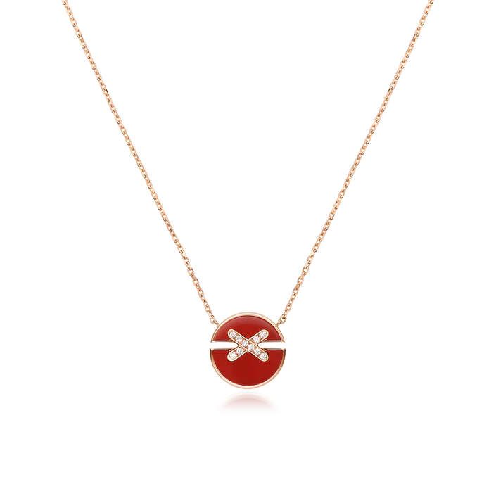 [AURORA]JEUX DE ROSÉGOLD-DIAMANT-HALSKETTE