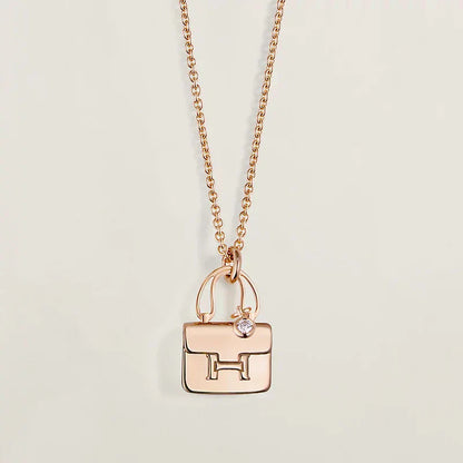 [Aurora]AMULETTE PEDANT ROSE GOLD NECKLACE