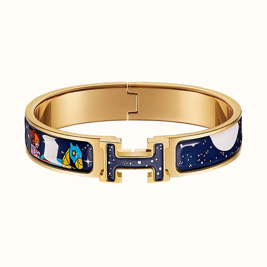 [Aurora]H STAR AND MOON BRACELET 12MM