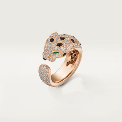 [AURORA]PANTHERE SPOTTED FULL DIAMOND MEDIUM RING