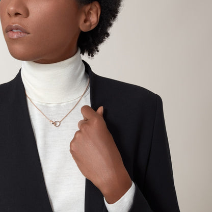 [AURORA]LOVE DOUBLE RING NECKLACE