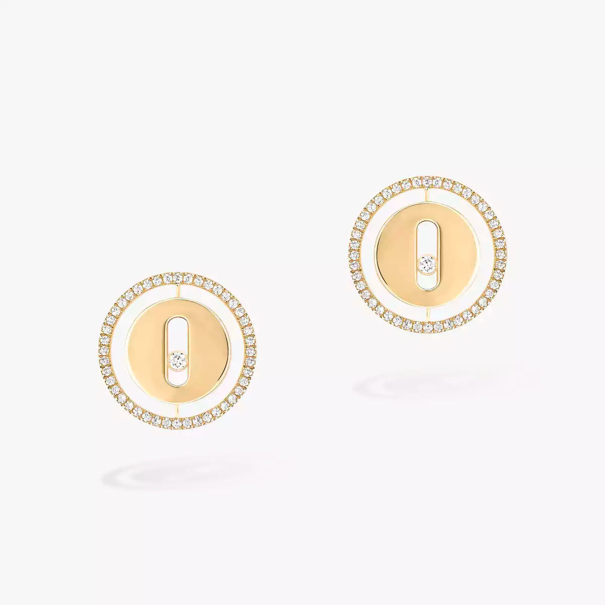 [AURORA]Lucky Move Diamond Earrings