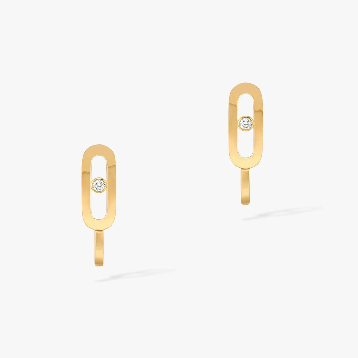 [AURORA]CREOLES MOVE UNO MINI 1 DIAMOND EARRINGS