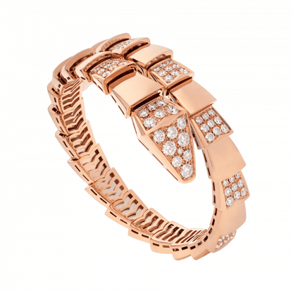 [AURORA]SERPENTI WIDE BRACELET PINK GOLD DIAMOND