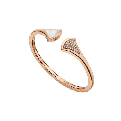 [AURORA]DREAM BRACELET OPEN PINK GOLD MOP DIAMOND