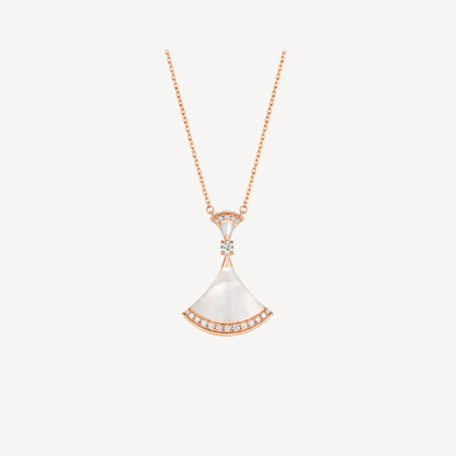 [Aurora]DREAM NECKLACE MOP PINK GOLD DIAMOND