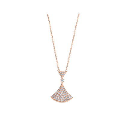 [Aurora]DREAM NECKLACE PINK GOLD FULL DIAMOND