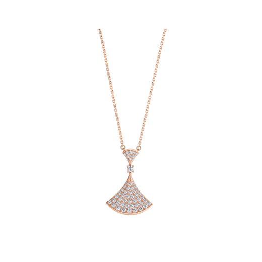 [Aurora]DREAM NECKLACE PINK GOLD FULL DIAMOND