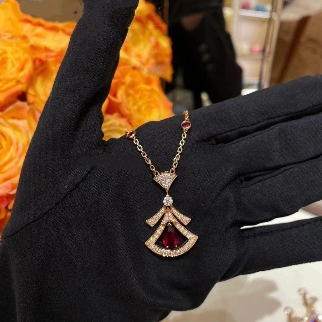 [AURORA]DREAM HALSKETTE KARNEOL DIAMANT ROTGOLD