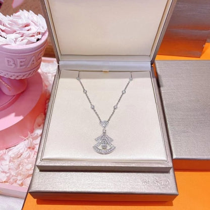 [AURORA]DREAM HALSKETTE WEISSER DIAMANT SILBER