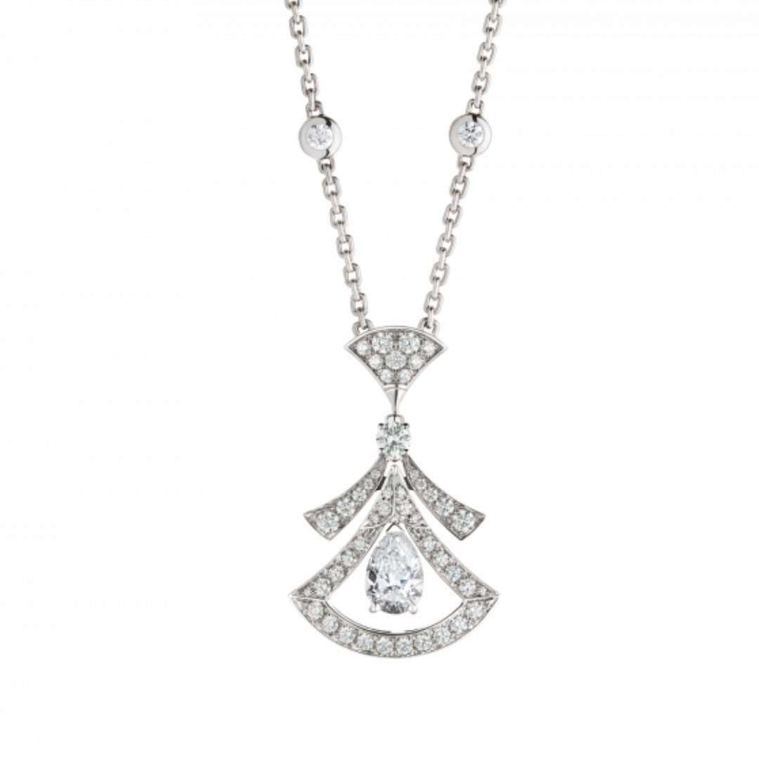 [Aurora]DREAM NECKLACE WHITE DIAMOND SILVER