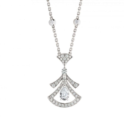[Aurora]DREAM NECKLACE WHITE DIAMOND SILVER