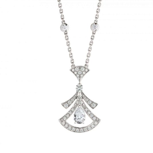 [Aurora]DREAM NECKLACE WHITE DIAMOND SILVER