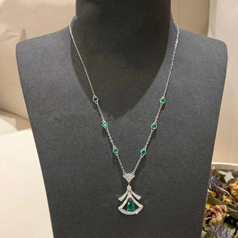 [AURORA]DREAM HALSKETTE MALACHIT DIAMANT SILBER
