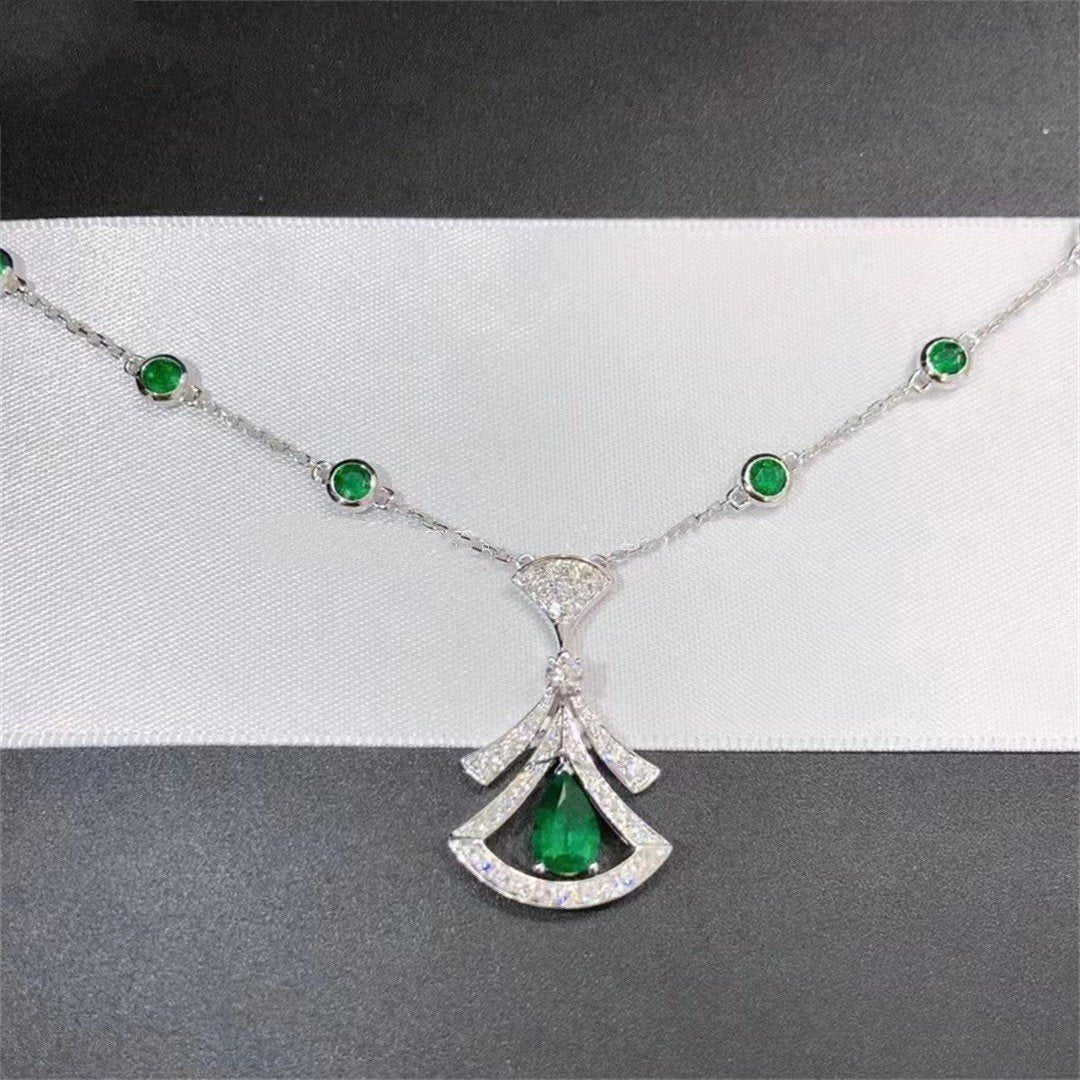 [AURORA]DREAM HALSKETTE MALACHIT DIAMANT SILBER