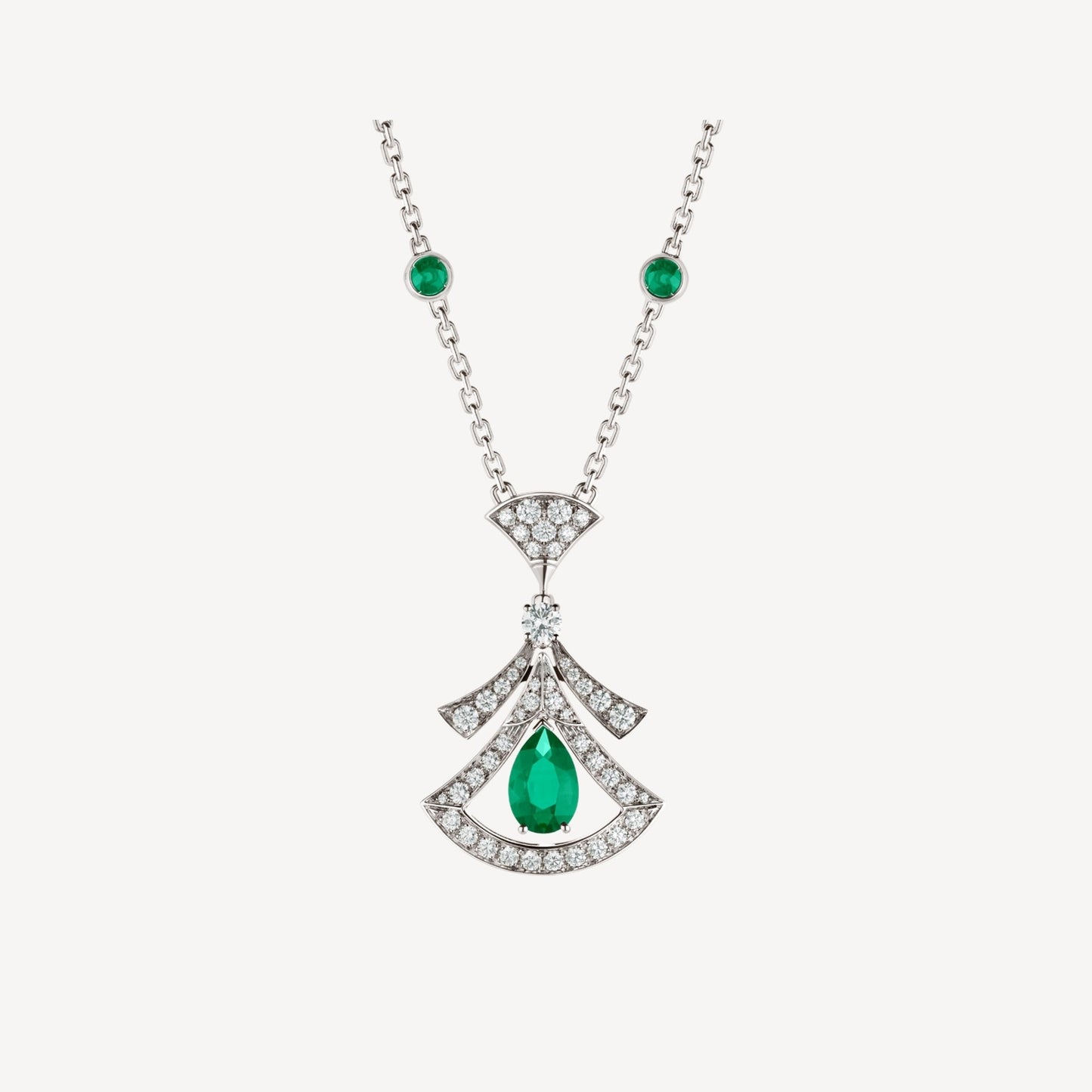 [AURORA]DREAM HALSKETTE MALACHIT DIAMANT SILBER