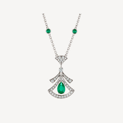 [AURORA]DREAM HALSKETTE MALACHIT DIAMANT SILBER