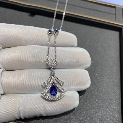 [Aurora]DREAM NECKLACE AGATE DIAMOND SILVER
