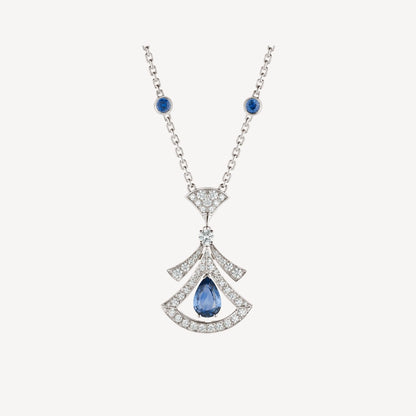[Aurora]DREAM NECKLACE AGATE DIAMOND SILVER