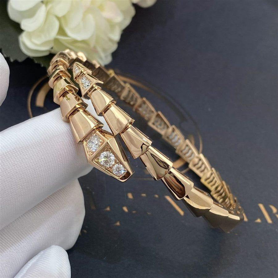 [AURORA]SERPENTI BRACELET DIAMONDS PINK GOLD