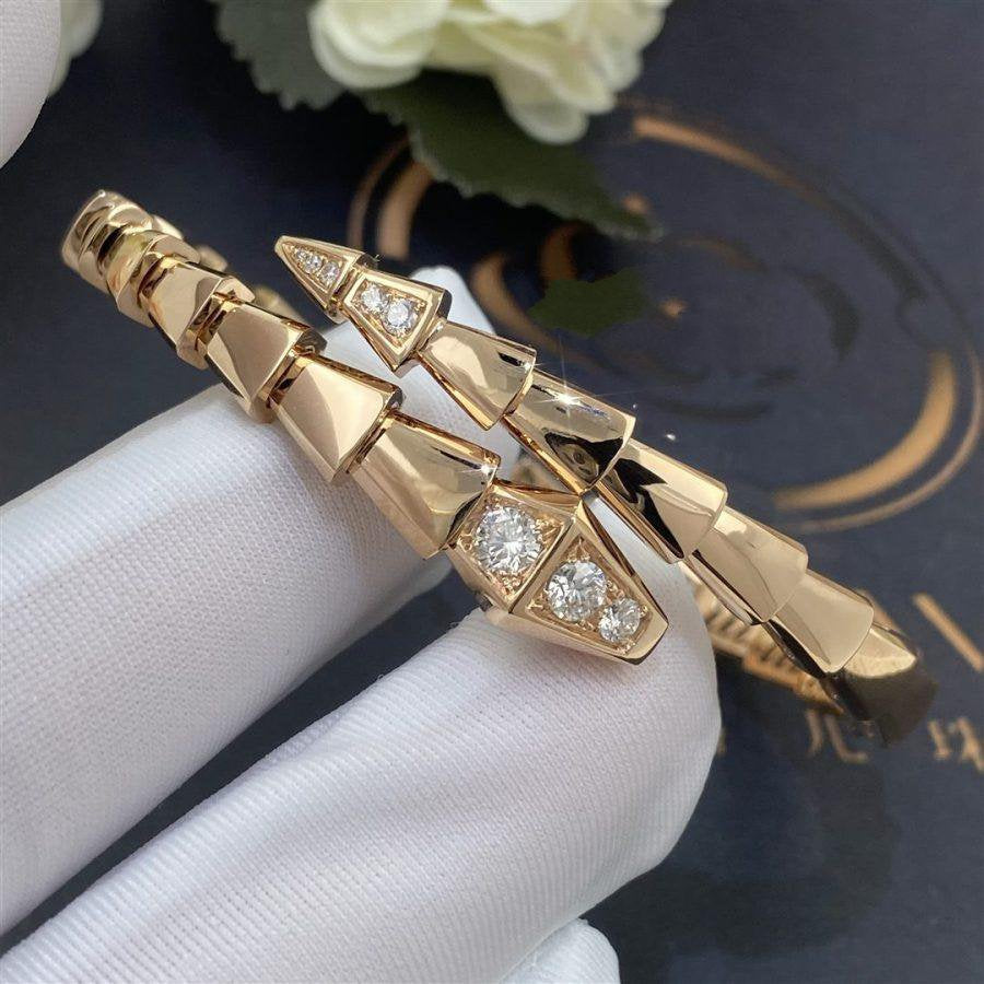 [AURORA]SERPENTI BRACELET DIAMONDS PINK GOLD