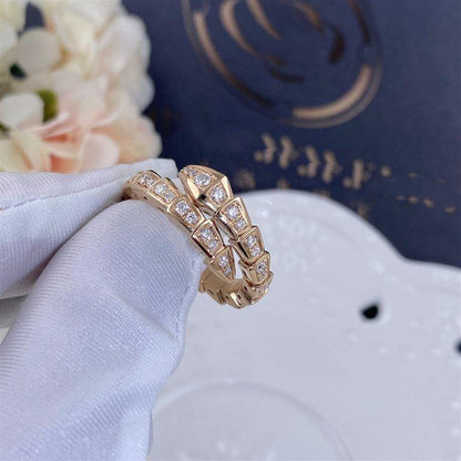 [AURORA]SERPENTI RING ROTGOLD DIAMANT 4MM