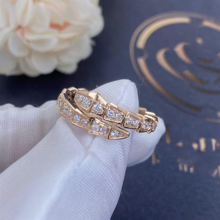 [AURORA]SERPENTI RING ROTGOLD DIAMANT 4MM