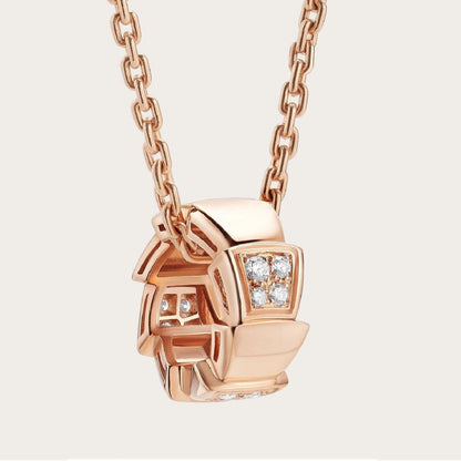 [AURORA]SERPENTI ANHÄNGER DIAMANT ROTGOLD HALSKETTE