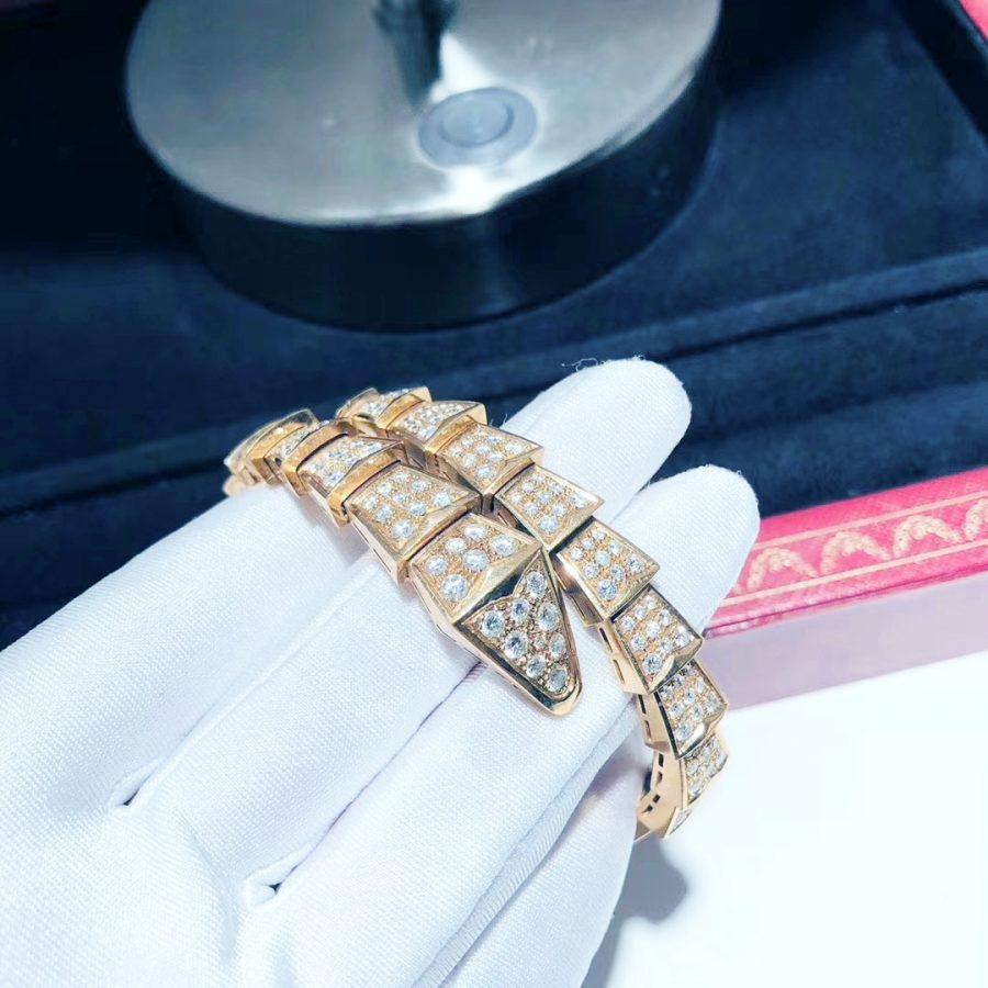 [AURORA]SERPENTI BRACELET 8MM PINK GOLD DIAMOND