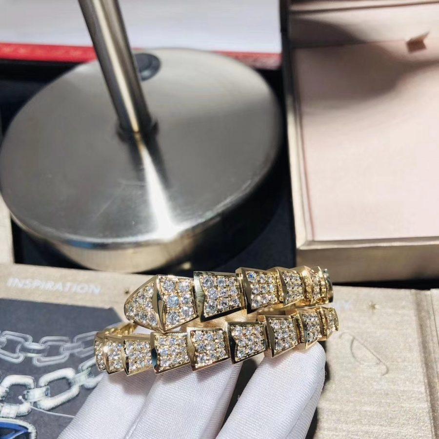 [AURORA]SERPENTI BRACELET 8MM GOLD DIAMOND