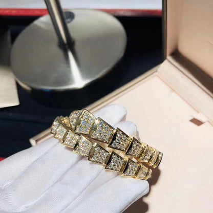 [AURORA]SERPENTI BRACELET 8MM GOLD DIAMOND