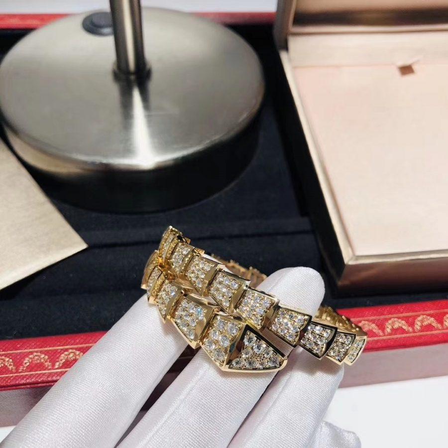 [AURORA]SERPENTI BRACELET 8MM GOLD DIAMOND