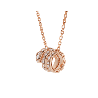 [AURORA]SERPENTI ROTGOLD HALSKETTE DOPPELRING DIAMANT