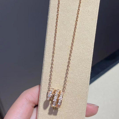 [AURORA]SERPENTI ROTGOLD HALSKETTE DOPPELRING DIAMANT
