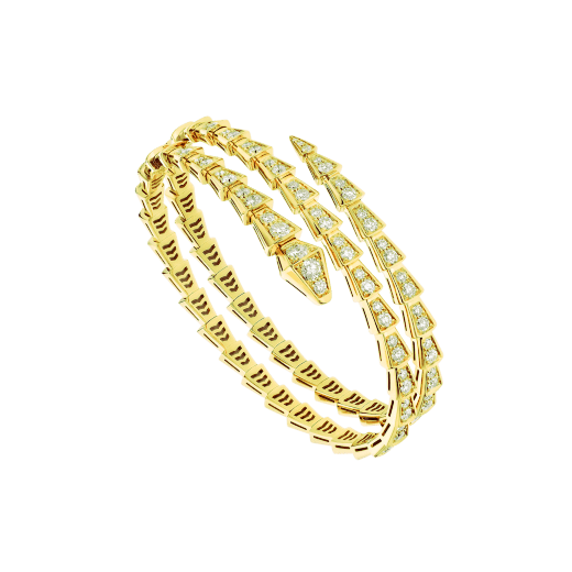 [AURORA]SERPENTI BRACELET GOLD DIAMOND DOUBLE ROW