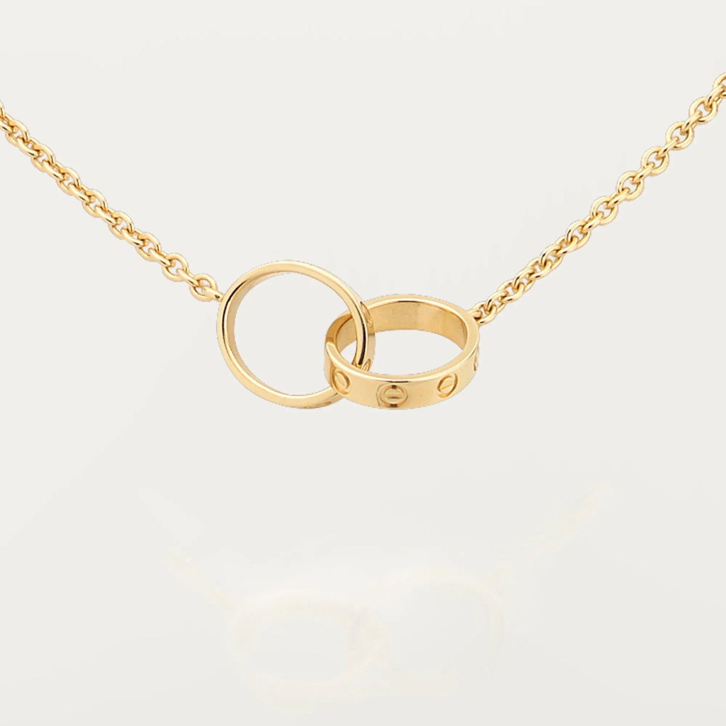[AURORA]LOVE DOUBLE RING NECKLACE
