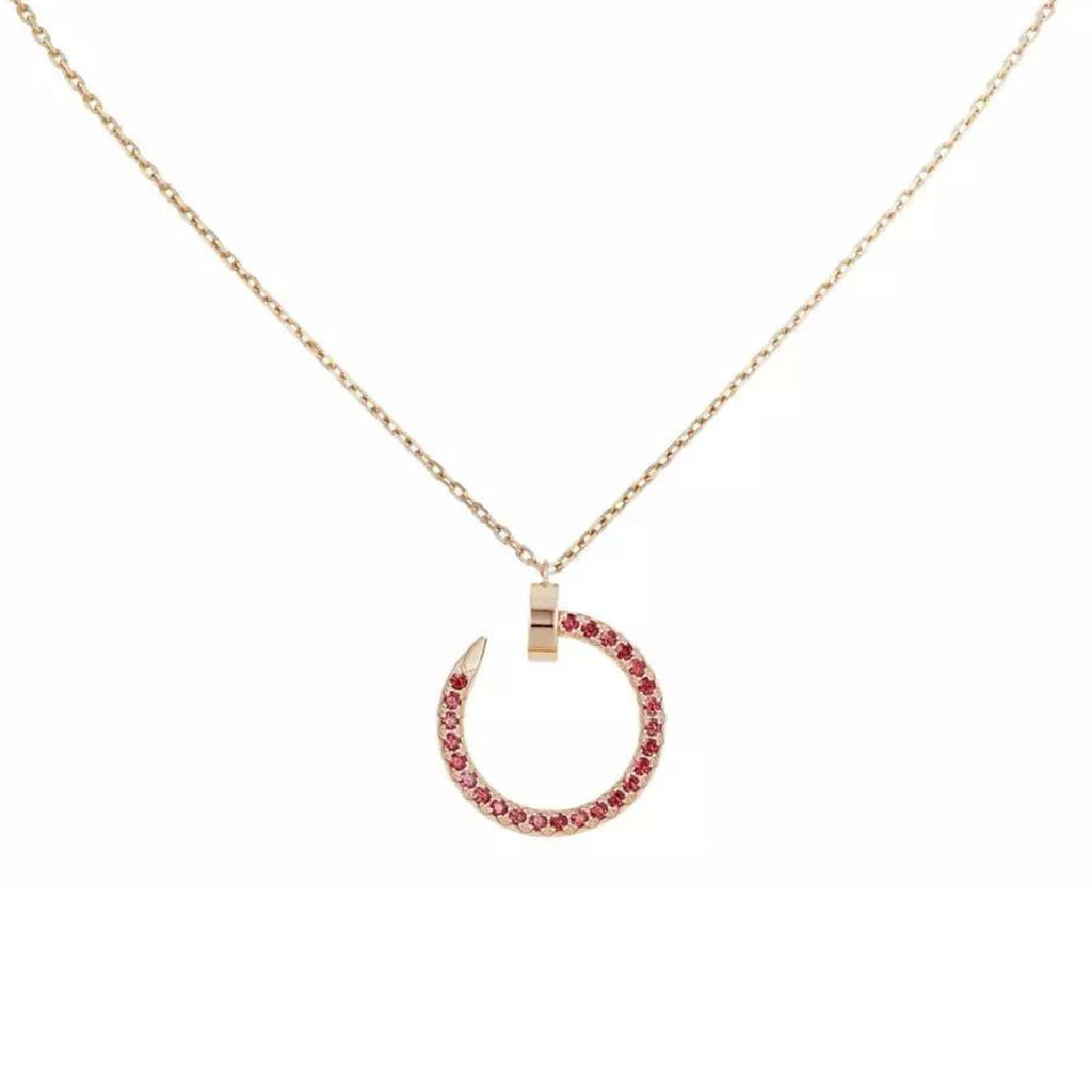 [AURORA]JUSTE NECKLACE RED FULL DIAMONDS