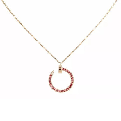[AURORA]JUSTE NECKLACE RED FULL DIAMONDS