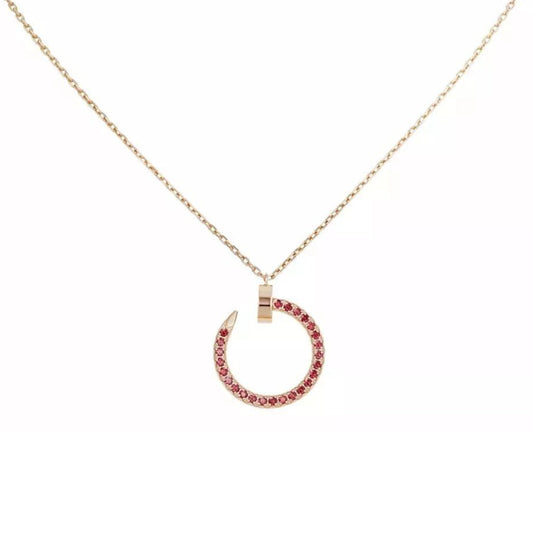 [AURORA]JUSTE NECKLACE RED FULL DIAMONDS
