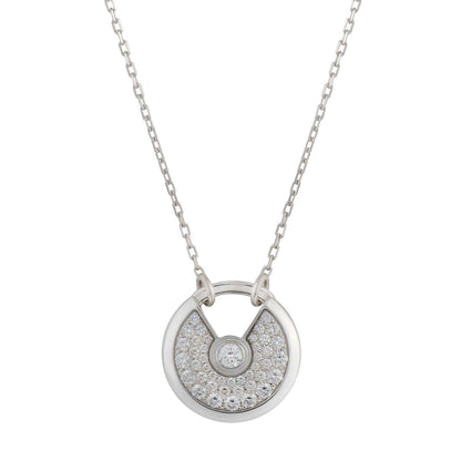 [AURORA]AMULETTE SILBER VOLLBESATZ DIAMANTEN HALSKETTE
