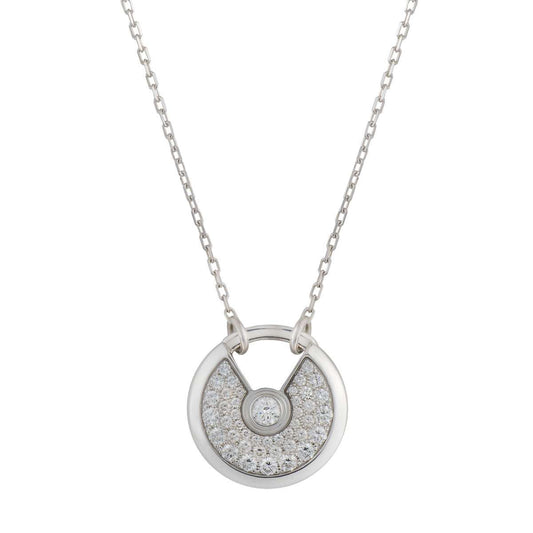 [AURORA]AMULETTE SILBER VOLLBESATZ DIAMANTEN HALSKETTE