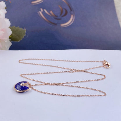 [Aurora]AMULETTE ROSE GOLD AGATE NECKLACE