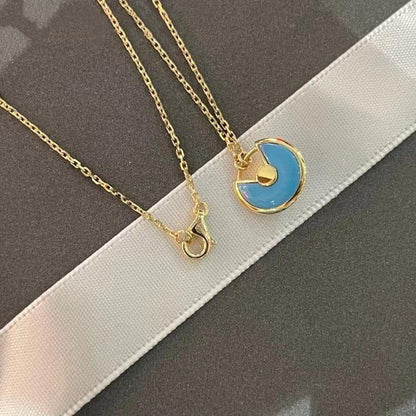 [AURORA]AMULETTE GOLD TÜRKIS HALSKETTE