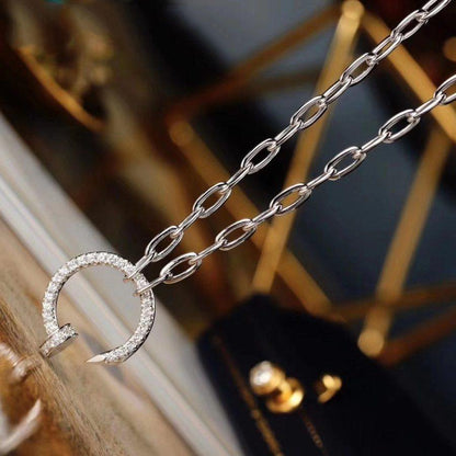 [AURORA]JUSTE NECKLACE FULL DIAMONDS