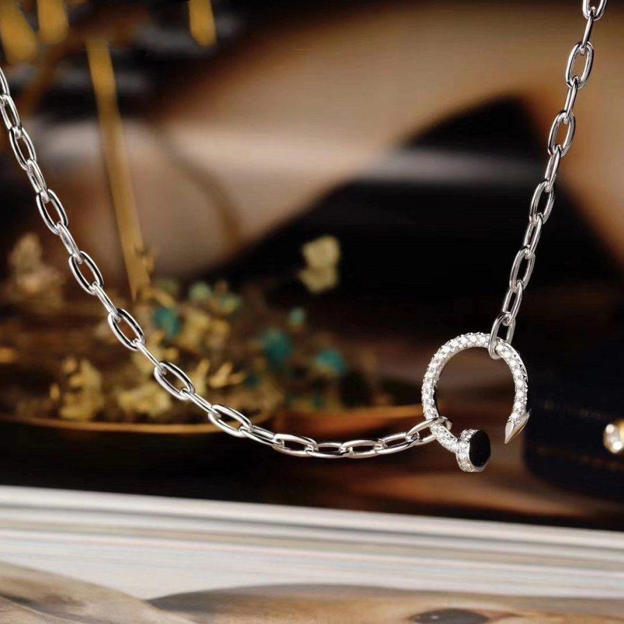 [AURORA]JUSTE NECKLACE FULL DIAMONDS