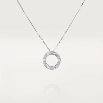 [Aurora]LOVE NECKLACE ADJUSTABLE SILVER