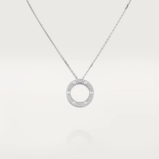 [Aurora]LOVE NECKLACE ADJUSTABLE SILVER