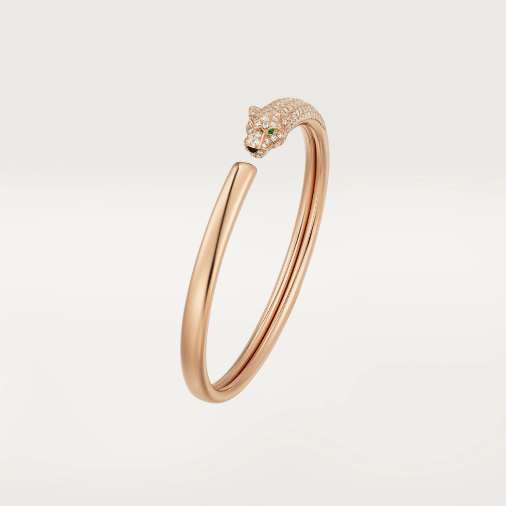 [AURORA] PANTHERE ROSÉGOLD DIAMANT OFFENES ARMBAND